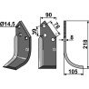 Couteau 218x90mm, droit - Breviglieri - 0066046D