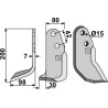 Couteau 200x80mm, gauche - Braun