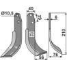 Couteau 158x40mm, droit - Oosterlaan