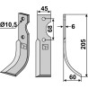 Couteau 205x45mm, droit - Benassi - S.300 (18-6) - 6CM010