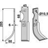 Couteau 205x45mm, gauche - Benassi - S.300 (18-6) - 6CM011