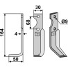 Couteau 164x30mm, gauche - Benassi - RT45-401 - 6CM007
