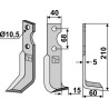Couteau 210x40mm, droit - Benassi - RL303-304 - 6CM0115