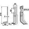 Couteau 210x40mm, gauche - Benassi - RL303-304 - 6CM0116