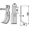 Couteau 235x50mm, droit - Benassi - RL95/12(12-7) - 6CM020