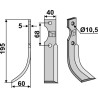 Couteau 195x40mm, gauche - Barbieri - 606029