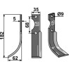 Couteau 182x35mm, gauche - Barbieri