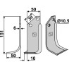 Couteau 151x50mm, gauche - Badalini - MD - ME 5145
