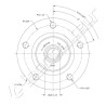 Palier pour cover-crop 5 trous rond 12,5mm / 112mm - AG012784