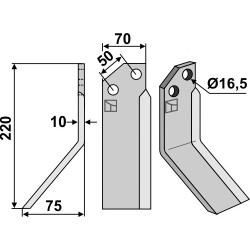 Couteau 220x70mm, gauche - Badalini - FM 6401 A