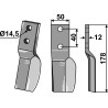 Dent rotative 178x50mm, droit - Badalini