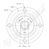 Palier pour cover-crop 4 trous rond 12mm / 98mm - AG012786