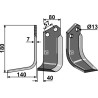 Couteau 180x80mm, gauche - Agrator