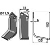 Couteau 182x75mm, droit - Agrator