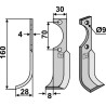 Couteau 160x30mm, gauche - Agria - 27129