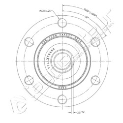 Palier pour cover-crop 6 trous rond 12mm / 98mm - AG012787