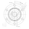 Palier pour cover-crop 6 trous rond 12mm / 98mm - AG012787