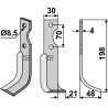 Couteau 198x30mm, droit - Agria - 616112
