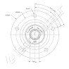 Palier pour cover-crop 5 trous rond 12,5mm / 140mm - AG012788