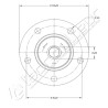 Palier pour cover-crop 5 trous rond 8,5mm / 80mm - AG012789