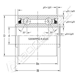 Roulement à billes 5203KPP52-R-A121