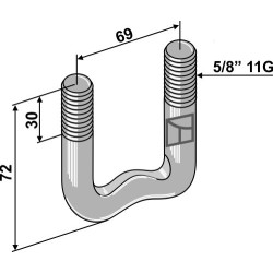 Boulon étrier 5/8'' 11G