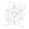 Palier 6 trous rond 8mm / 60mm - AG012798