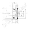 Palier 6 trous rond 8mm / 60mm - AG012798