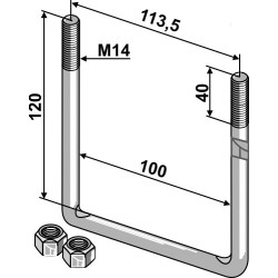 Boulon étrier - M14