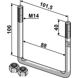 Boulon étrier - M14