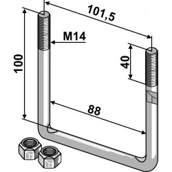 Boulon étrier - M14