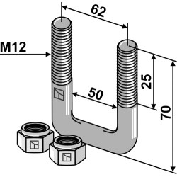 Boulon étrier M12