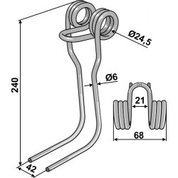 Griffe de semoir Ø6mm - Schliesing