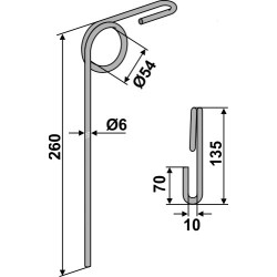 Griffe de semoir Ø6mm - Stegsted