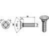 Boulon de charrue 7/16"x38 - Bourgault