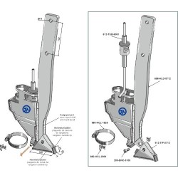 Soc de semoir - modèle droit - Bourgault