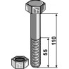 Boulon M20x2,5 - 8.8
