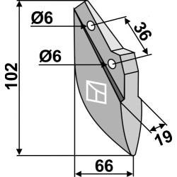 Clavette pour soc de semoir - Hassia - 031785 - D045549 - 3378103