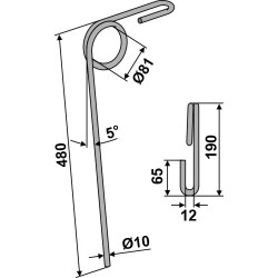 Griffe de semoir Ø10mm - Doublet-Record - 0042-610-00