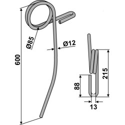 Griffe de semoir Ø12mm - Marsk-Stig