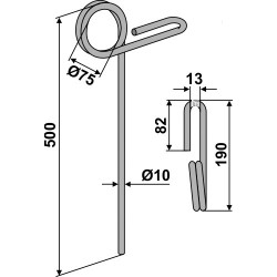 Griffe de semoir Ø10mm - Marsk-Stig