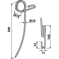 Griffe de semoir Ø10mm - Marsk-Stig