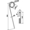 Griffe de semoir Ø8mm - KRM - 7003101