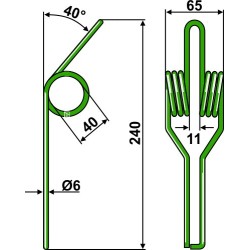 Griffe de semoir Ø6mm (Ressort) - Hassia