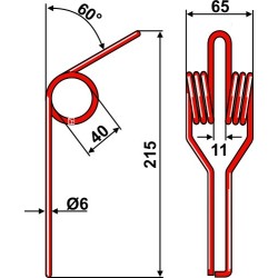 Griffe de semoir Ø6mm (Ressort) - Hassia - 054940