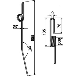 Griffe de Semoir Ø7mm - Güttler - 50517000