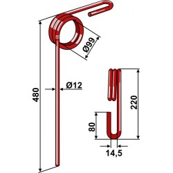 Griffe de Semoir Ø12mm - Güttler - 72000099