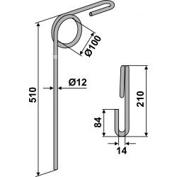 Griffe de semoir Ø12mm - Doublet-Record