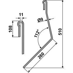 Griffe de semoir Ø9mm - Amazone - 952588