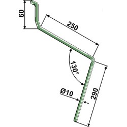 Griffe de semoir Ø10mm, gauche - Amazone - 3753300